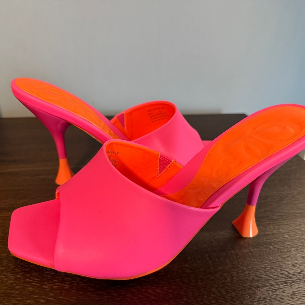 Olivia Miller Pink and Orange Heels